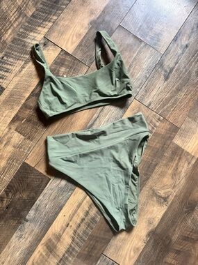 aerie Olive Green Two-Piece Bikini Set
